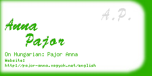 anna pajor business card